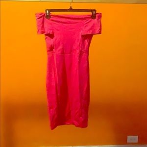 Zara off the shoulder pink dress